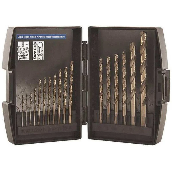 Vulcan 492470OR Cobalt Metal Master Drill Bit Set 17 Pieces for Hardened Steel