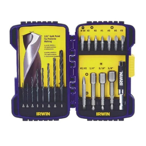 Irwin 357020 Multi-Purpose Drill Drive Set 20 Piece for Various Applications