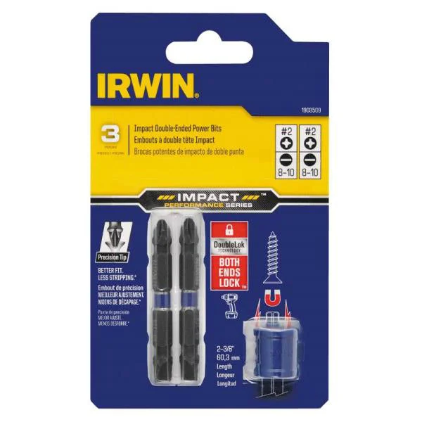 Irwin 1903509 Impact Double Ended Power Bits 2-3/8 Inch Drill Accessories