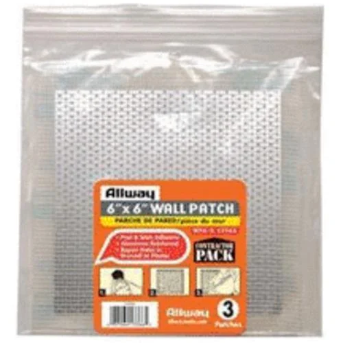 Allway Tools WP6-3 Drywall Patch 6 Inch x 6 Inch for Easy Wall Repairs