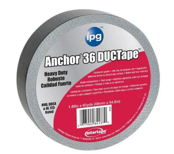 Intertape 4137 Heavy-Duty Contractor Grade Duct Tape 1-7/8 Inch x 60 Yard