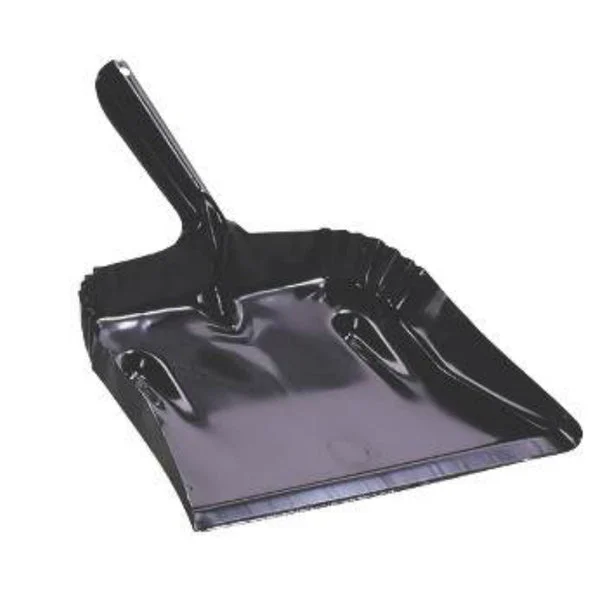 Fulton 182B-20 Black Steel Dustpan 7-1/2" x 12-3/4" for Heavy Duty Cleaning
