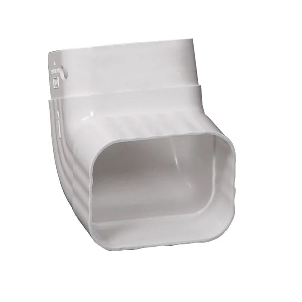 Amerimax M0727 Traditional Gutter Elbow White 4 Inch Downspout