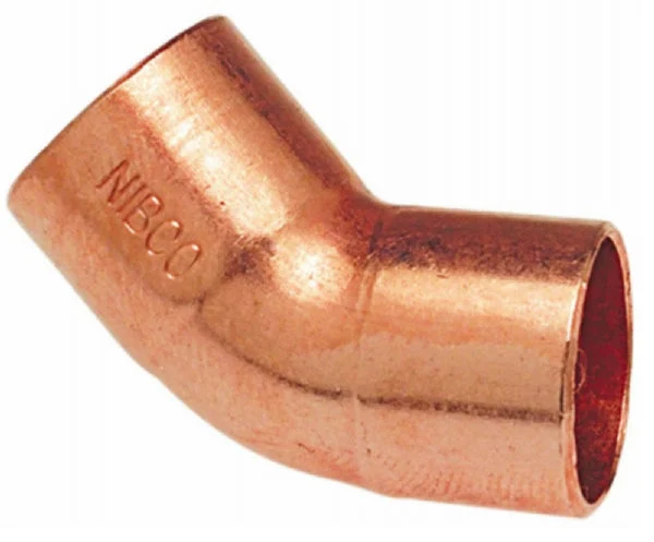 Nibco W01370D Copper 45-Degree Elbow 1-1/4 Inch for Plumbing Systems