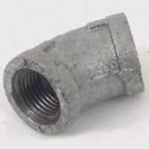 Worldwide Sourcing 2 Inch Galvanized Malleable 45 Degree Elbow
