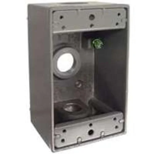 Bell 5320-5 Outlet Box Aluminum 1 Gang Gray for Electrical Installations