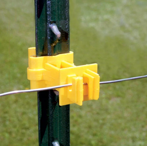 Zareba IT2XY-Z Snap-On Extended T-Post Insulator 2 Inch Yellow