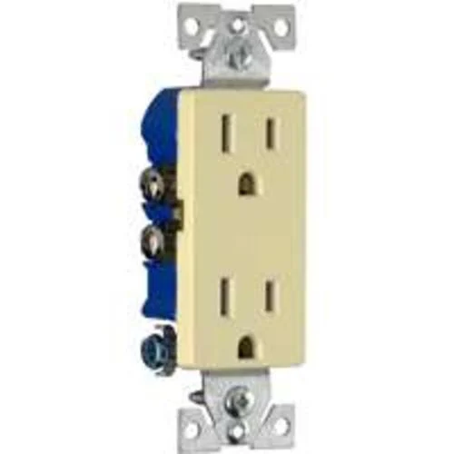 Cooper Wiring 1107V Ivory Decorator Duplex Receptacles 10 Pack Electrical Outlets