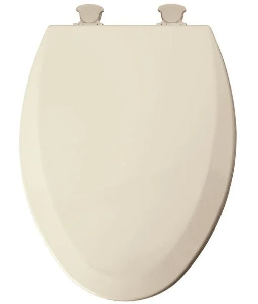 Mayfair 141EC-346 Elongated Molded Wood Toilet Seat with Easy-Clean Hinges Biscuit