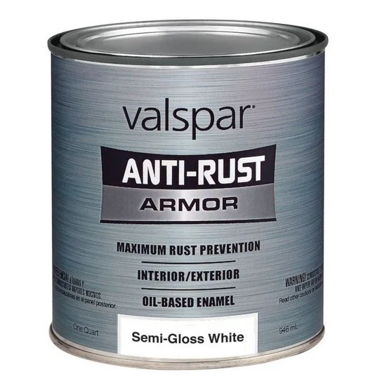 Valspar 044.0021841.005 Semi-Gloss White Enamel Paint 1 Quart