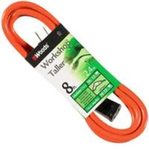 Coleman 0720 8 Foot 16/2 SJTW Vinyl Extension Cord 13 Amp 125V