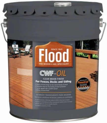 Flood FLD447-05 Clear CWF-OIL Wood Finish for Decks 5 Gallon