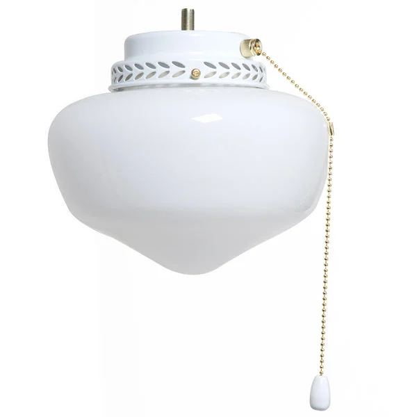 Boston Harbor CCF-9SLK-WH White School House Ceiling Fan Light Kit