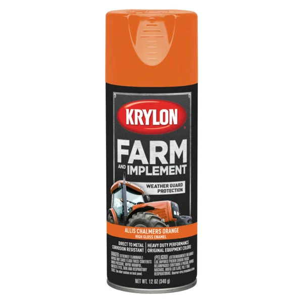 Krylon Farm & Implement Spray Paint Allis Chalmers Orange 12 Oz Equipment Touch Up
