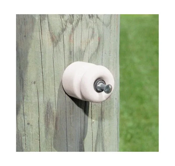 Fi-Shock MP-5E White Single Groove Wood Post Insulator for Electric Fencing