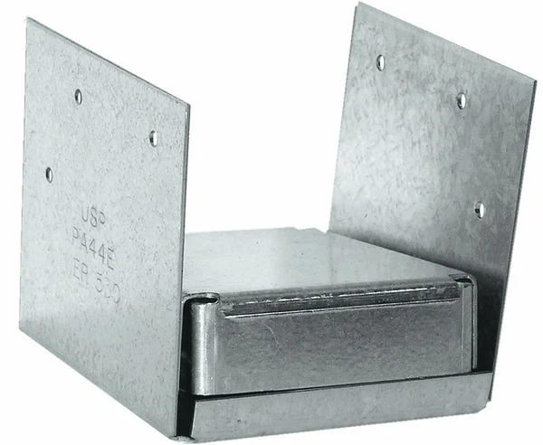 USP PA44E-TZ 2-Sided Post Anchor 4" x 4" Triple Zinc Galvanized Fence Post Anchor