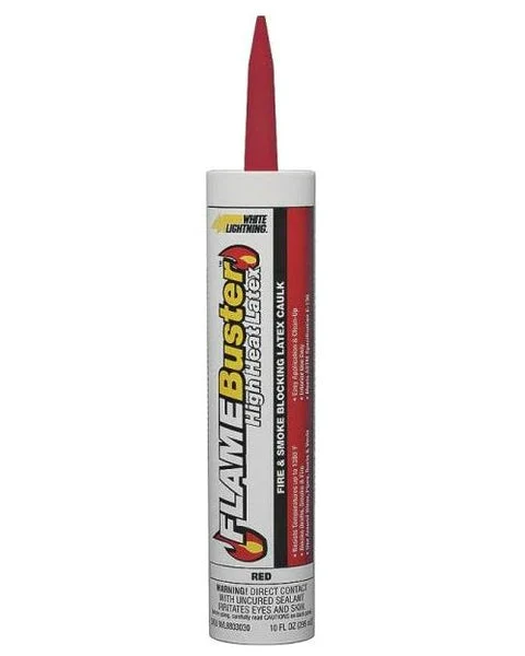 White Lightning 8803030 Latex Hi Heat Fire Block Caulk High Temperature Sealant