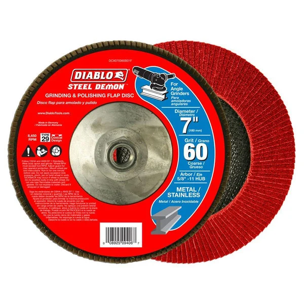 Diablo DCX070060B01F Steel Demon 7-Inch 60-Grit Angle Grinder Flap Disc