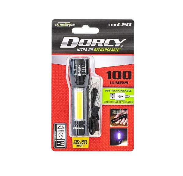 Dorcy 41-4380 Ultra HD Series 100 Lumens Flashlight and Area Light Black