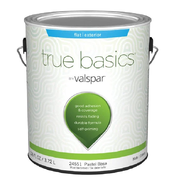 Valspar 080.0024551.007 True Basics Exterior Flat Paint for Outdoor Use