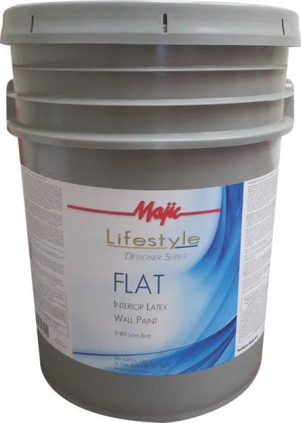 Majic Lifestyle 8-1811 Flat Interior Latex Wall Paint White Light Base 1 Gallon Matte Finish