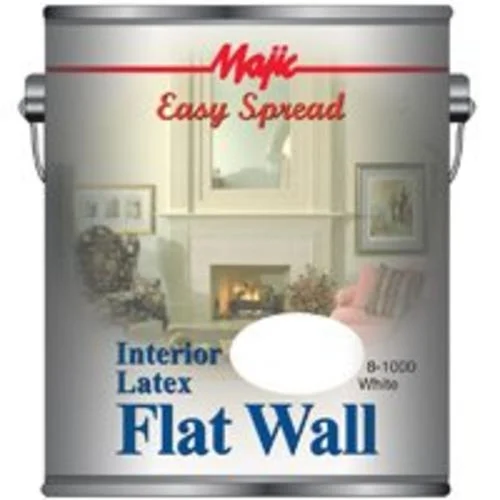 Majic 8-1000-1 Easy Spread Interior Latex Flat Wall Paint 1-Gallon White Smooth Finish