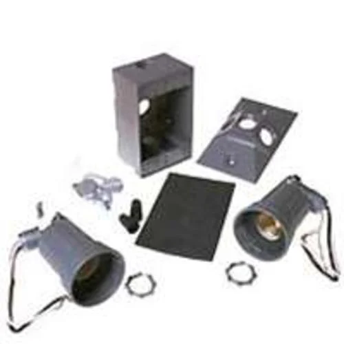 Bell Weatherproof 5818-5 2-Light Weatherproof Floodlight Kit Gray for Outdoor Lighting