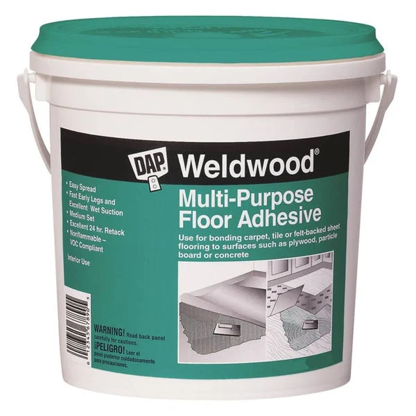 Dap 00141 Weldwood Multi-Purpose Floor Adhesive 1-Quart Strong Bonding