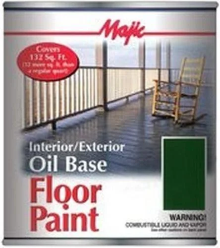 Majic 8-0078-2 Oil Base Floor Paint 1 Quart Colonial Green for Durable and Attractive Finishes