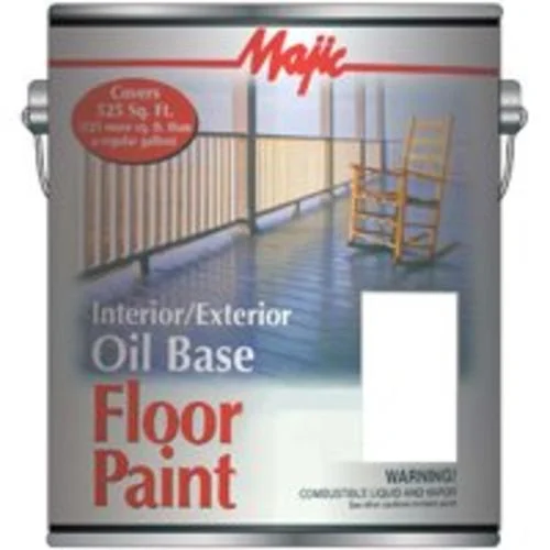 Majic 8-0074-1 Interior Exterior Oil Base Floor Paint White Gallon