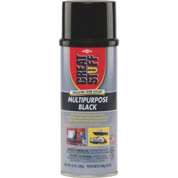 Great Stuff 99054816 Multipurpose Insulating Foam Sealant Black 12 Oz