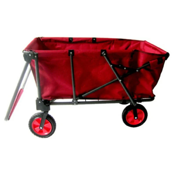 Zenithen OB002S1 Folding Work Wagon with Detachable Wheels Red Large for Heavy Duty Transport