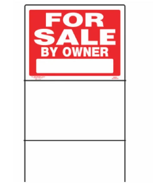 Hillman Fasteners 842218 For Sale By Owner Sign with Frame 18 Inch x 24 Inch