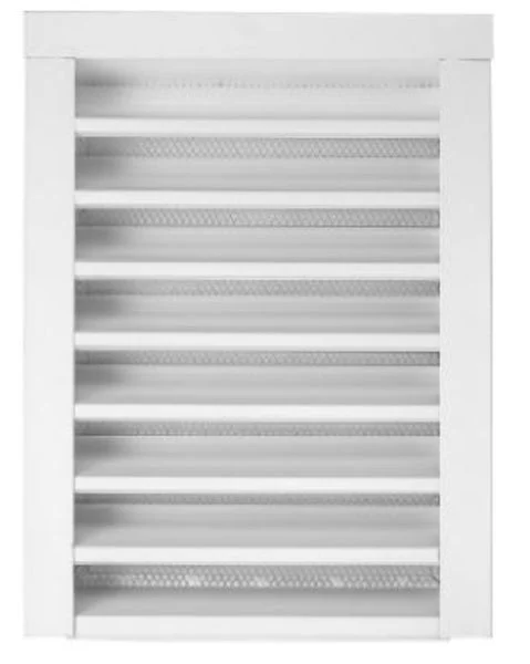 Construction Metals GLFF1212WH-1/8 12x12 Inch White Gable Louver for Ventilation