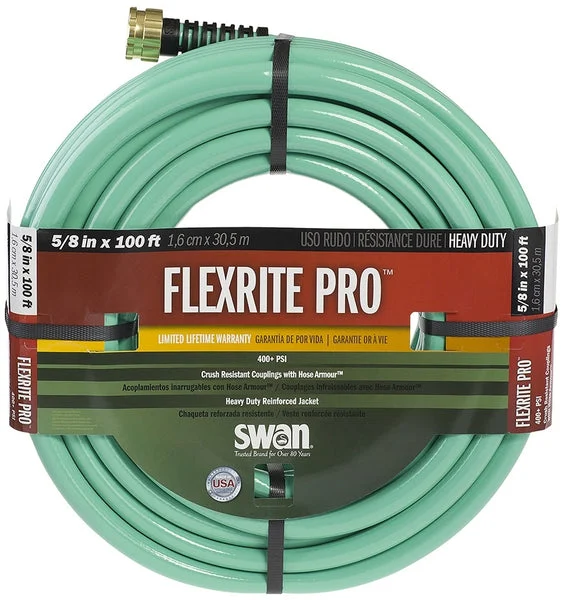 Swan FXP58100 Flexrite Pro Heavy-Duty Professional Garden Hose 5/8 x 100 Feet