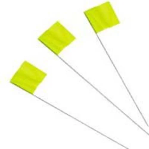 Strait-Line 64102 Glo Lime Stake Flags 100 Pack