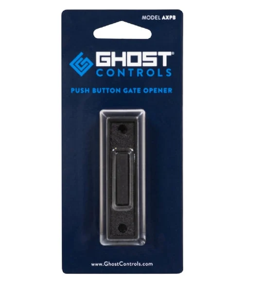 Ghost Controls AXPB Black Plastic Non-Illuminated Push-Button for Gate Openers