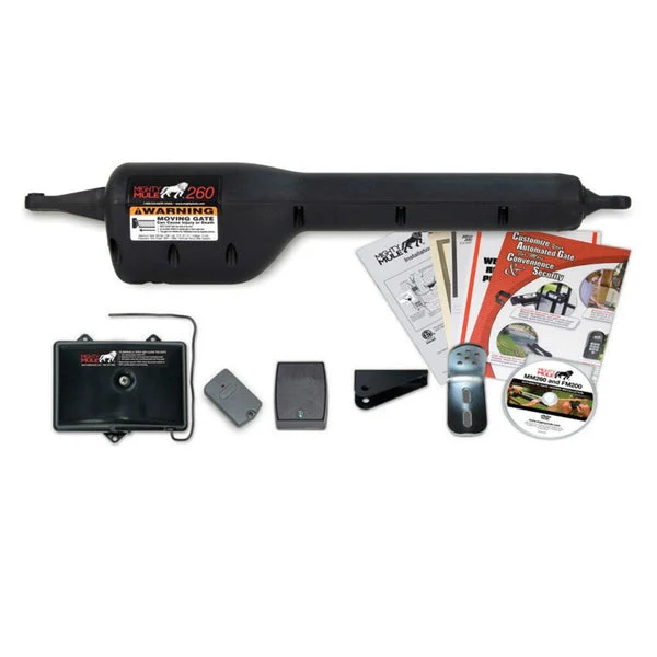 Mighty Mule MM260 Automatic Single Swing Gate Opener for 12 Foot Gates or 300 Lbs