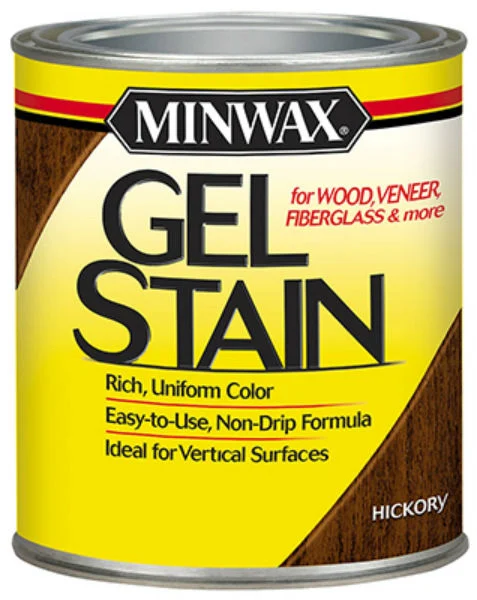 Minwax 661000000 Gel Stain for Wood Veneer Fiberglass 1 Qt Hickory