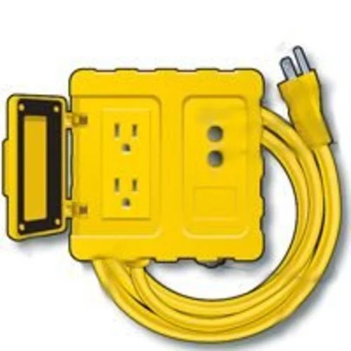 Shock Safe GF200806 GFCI Power Box Yellow 6x12/3 Cord Outdoor