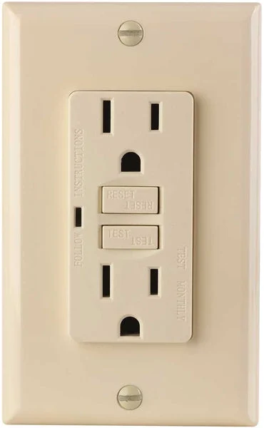 Af Lighting 2498569 Ivory GFCI Receptacle 125 Volt for Home Safety