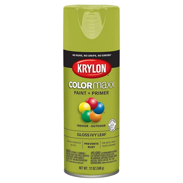 Krylon COLORmaxx Gloss Ivy Leaf Spray Paint and Primer 12 Oz