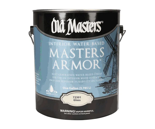 Old Masters 72301 Master Armor Gloss Finish 1 Gallon High-Shine Wood Coating