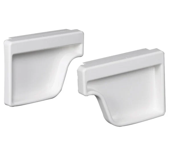 Amerimax M0611 White Gutter End Cap for Vinyl Gutters