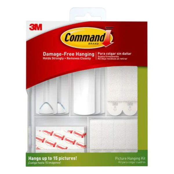 Command 17213-ES Picture Hanging Kit Clear/White Assorted