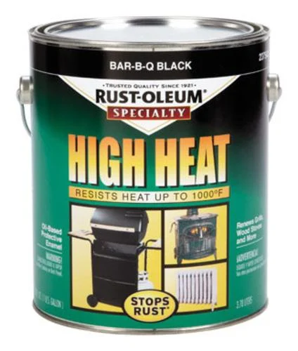 Rust-Oleum 237543 High Heat Low Voc BBQ Black Paint 1 Gallon for Grills