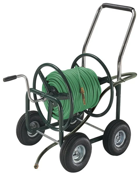 Ames 2380500 Estate Hose Reel Wagon with Pneumatic Wheels 400 Feet x 5/8 Inch Hose Capacity
