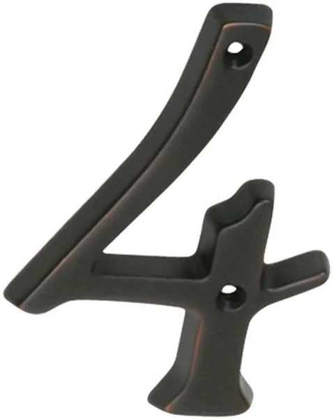 Schlage SC2-3046-716 Classic House Number 4 Aged Bronze 4 Inch