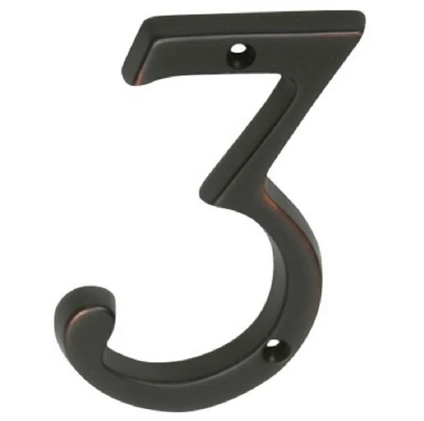 Schlage SC2-3036-716 Number 3 House Number 4 Inch Aged Bronze