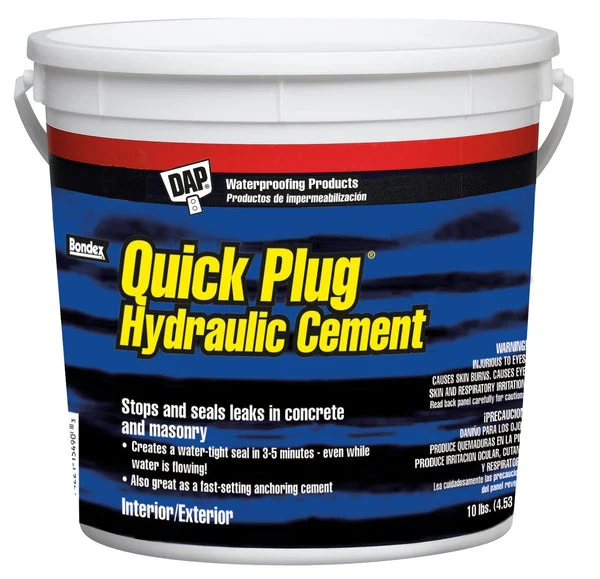 Dap 14090 Quick Plug Hydraulic & Anchoring Cement 10 Lbs Gray Fast Setting